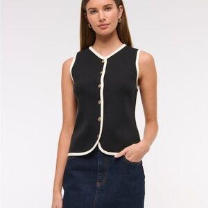 Abercrombie & Fitch Mara High-V LuxeLoft Sweater Vest
